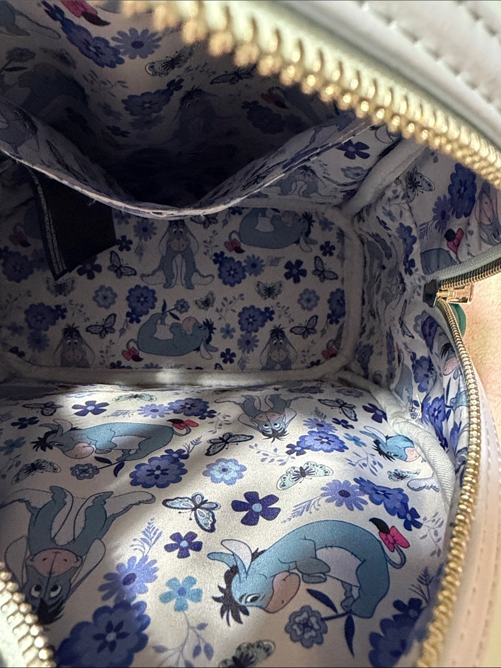 Loungefly Eeyore Floral Butterfly Mini Backpack - Teal & Lavender - Picture 7 of 11